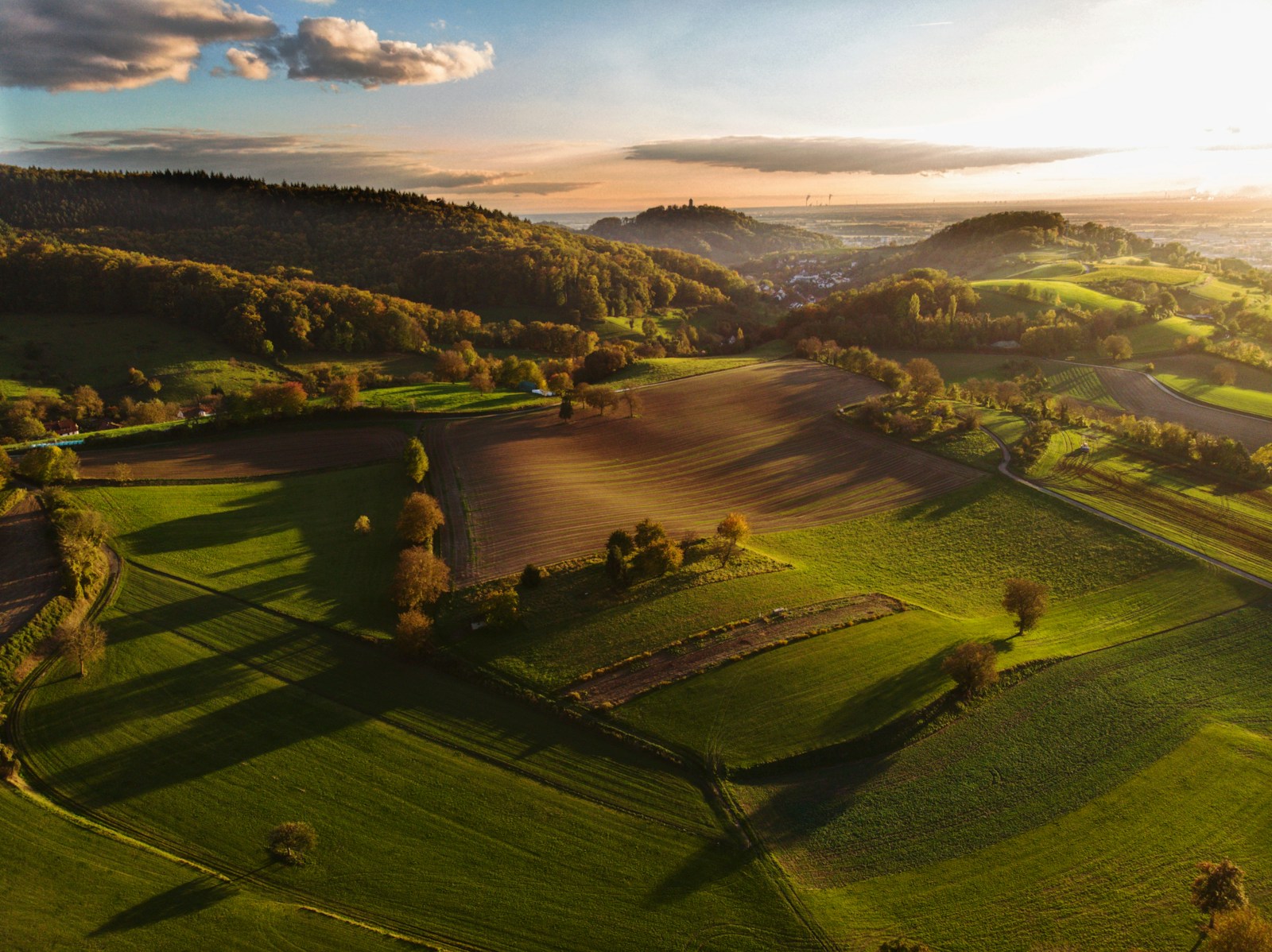 Duits landschap vanuit de lucht